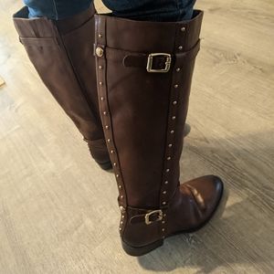 Vince camuto brown leather boots